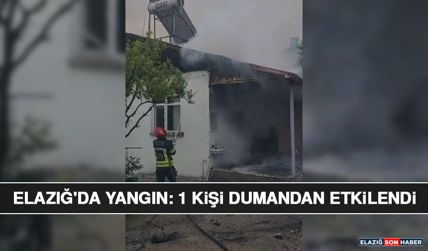 Elazığ'da Yangın: 1 Kişi Dumandan Etkilendi