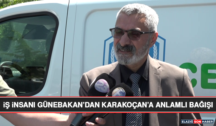 İş İnsanı Günebakan’dan Karakoçan’a Anlamlı Bağış