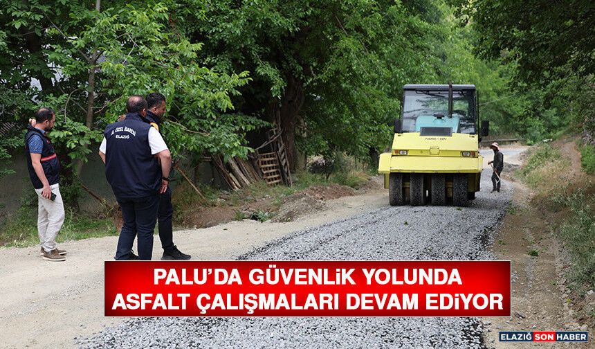 Palu’da Güvenlik Yolunda Asfalt Çalışmaları Devam Ediyor