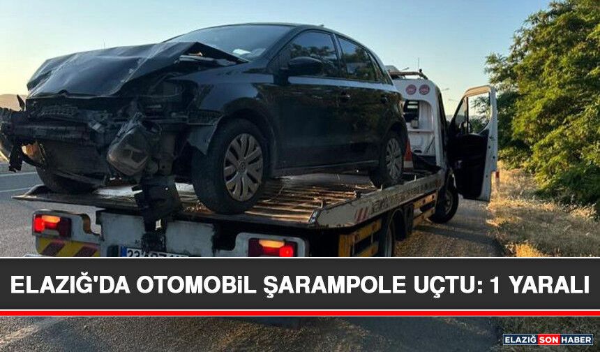 Elazığ'da Otomobil Şarampole Uçtu: 1 Yaralı