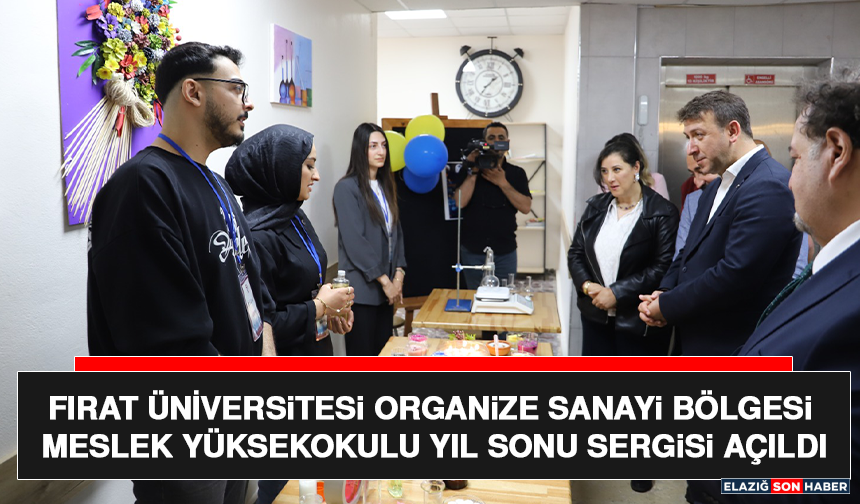 Fırat Üniversitesi Organize Sanayi Bölgesi Meslek Yüksekokulu Yıl Sonu Sergisi Açıldı