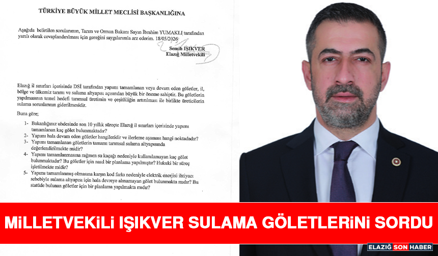 Milletvekili Işıkver Sulama Göletlerini Sordu