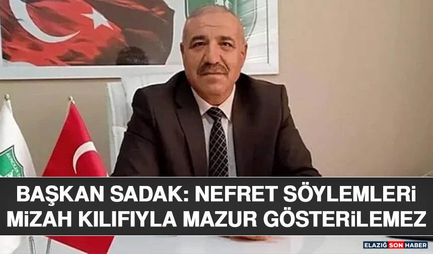 Başkan Sadak: Nefret Söylemleri Mizah Kılıfıyla Mazur Gösterilemez