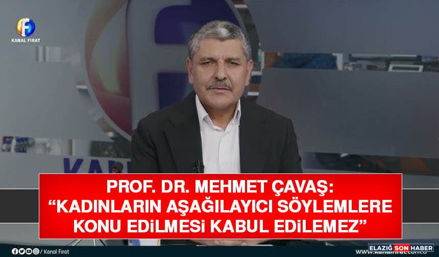 Prof. Dr. Mehmet Çavaş: “Kadınların Aşağılayıcı Söylemlere Konu Edilmesi Kabul Edilemez”