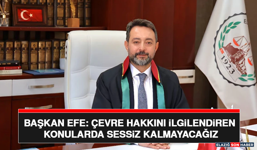 Başkan Efe: Çevre Hakkını İlgilendiren Konularda Sessiz Kalmayacağız
