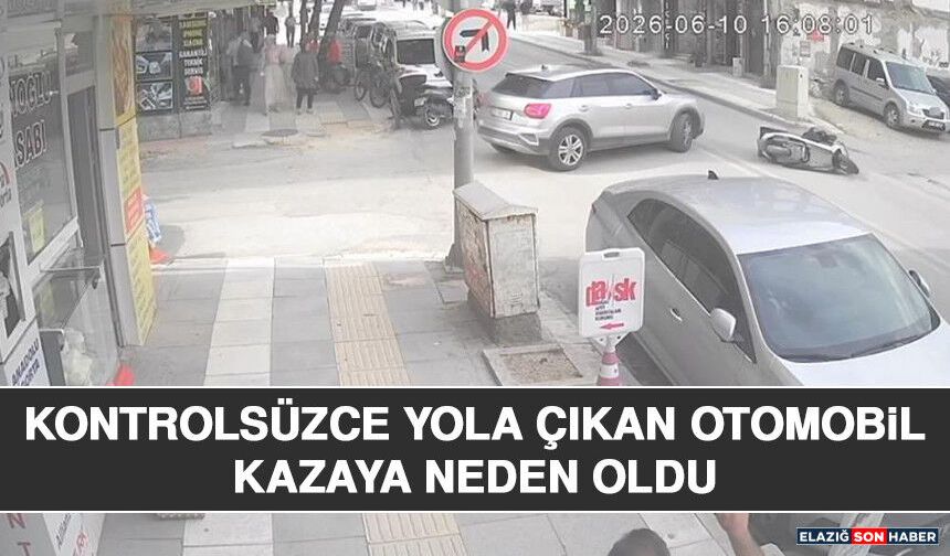 Kontrolsüzce Yola Çıkan Otomobil Kazaya Neden Oldu