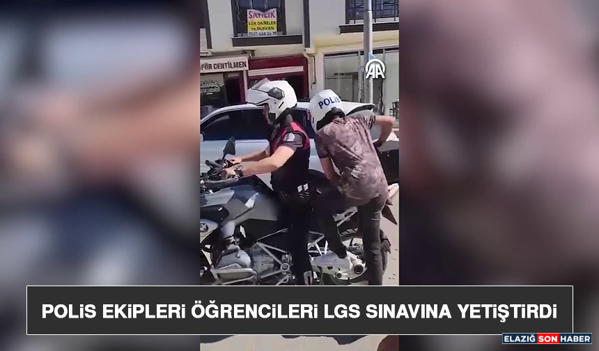 Polis Ekipleri Öğrencileri Lgs Sınavına Yetiştirdi