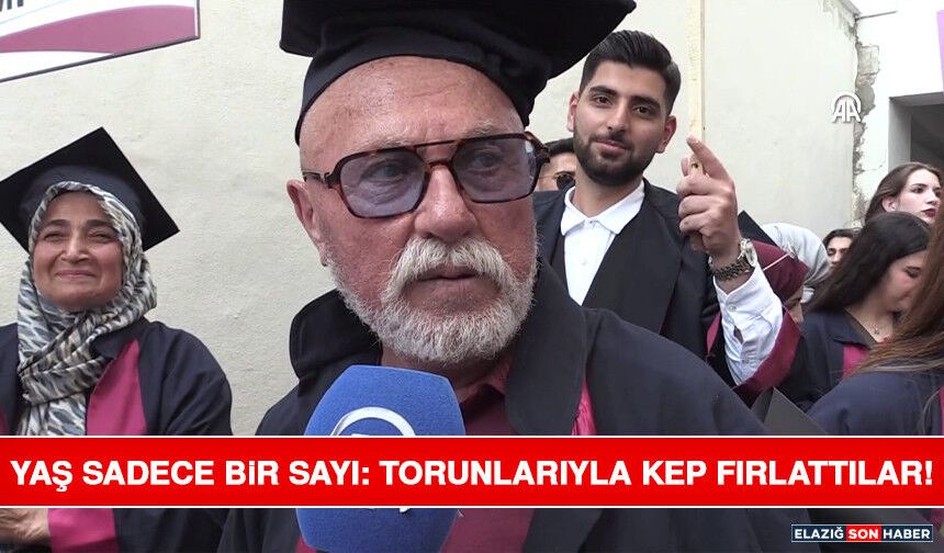Yaş Sadece Bir Sayı: Torunlarıyla Kep Fırlattılar!