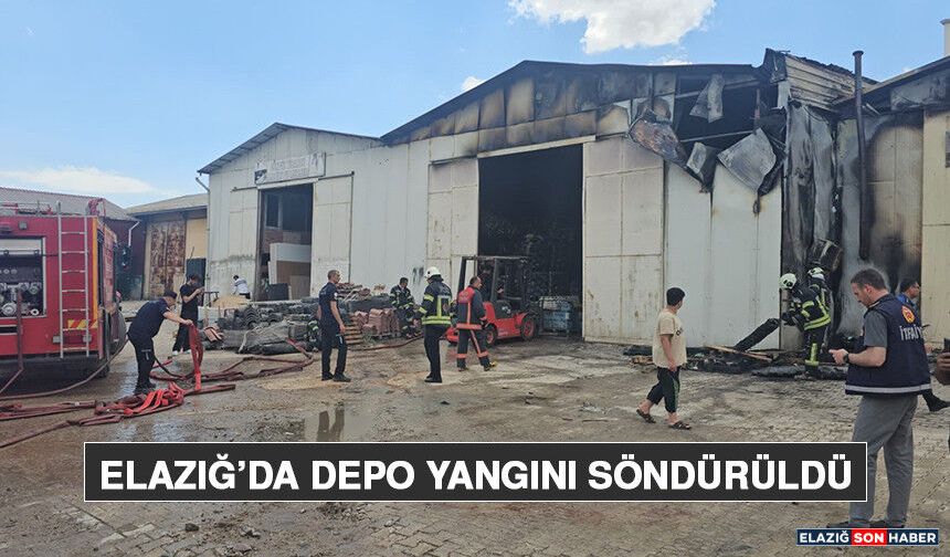 Elazığ’da Depo Yangını Söndürüldü