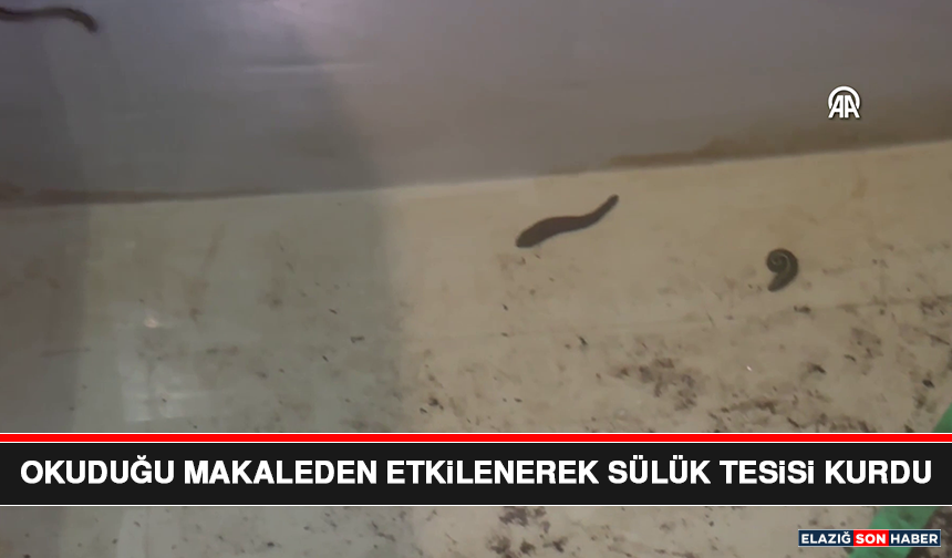 Okuduğu Makaleden Etkilenerek Sülük Tesisi Kurdu