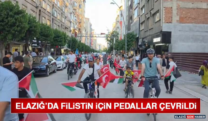 Elazığ’da Filistin İçin Pedallar Çevrildi