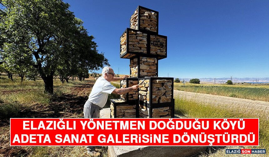 Elazığlı Yönetmen Doğduğu Köyü Adeta Sanat Galerisine Dönüştürdü