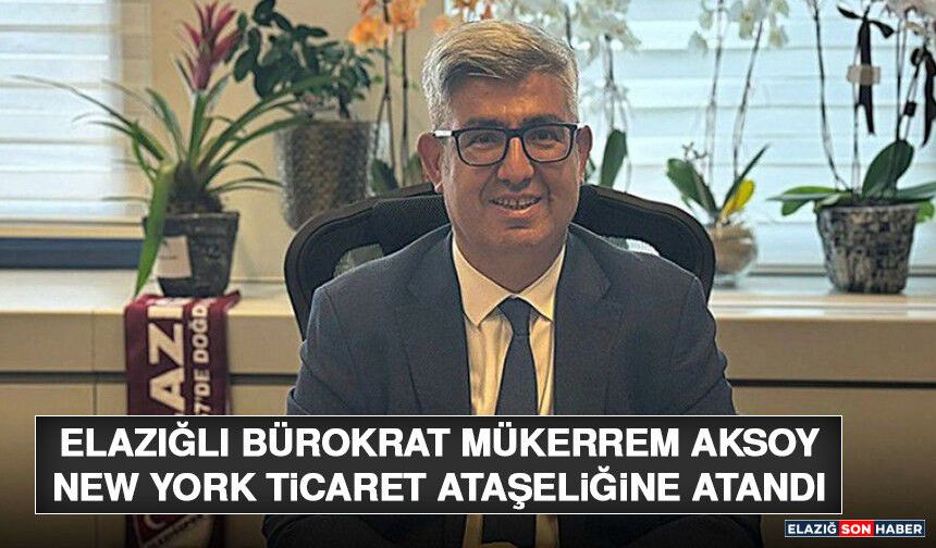 Elazığlı Bürokrat Mükerrem Aksoy, New York Ticaret Ataşeliğine Atandı