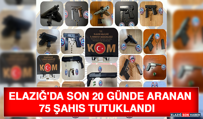 Elazığ'da Son 20 Günde Aranan 75 Şahıs Tutuklandı