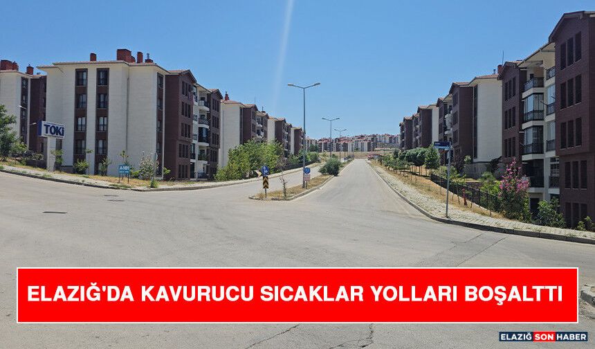 Elazığ'da Kavurucu Sıcaklar Yolları Boşalttı