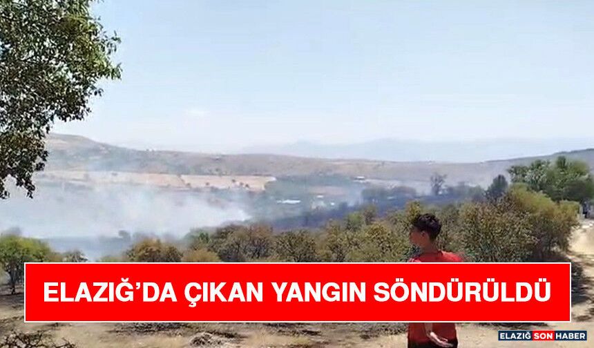 Elazığ’da Çıkan Yangın Söndürüldü