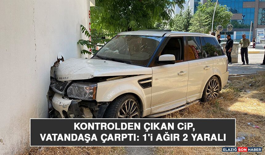 Kontrolden Çıkan Cip, Vatandaşa Çarptı: 1'i Ağır 2 Yaralı