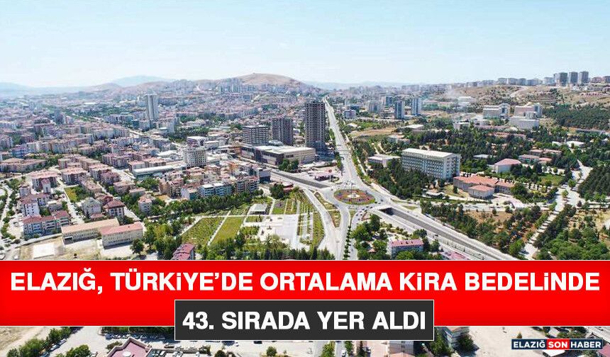 Elazığ, Türkiye’de Ortalama Kira Bedelinde 43. Sırada Yer Aldı