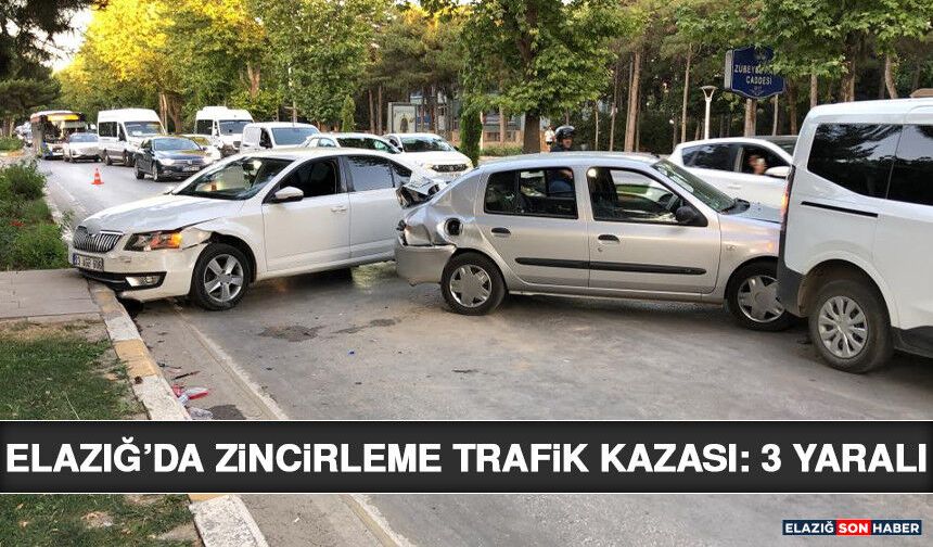 Elazığ’da Zincirleme Trafik Kazası: 3 Yaralı