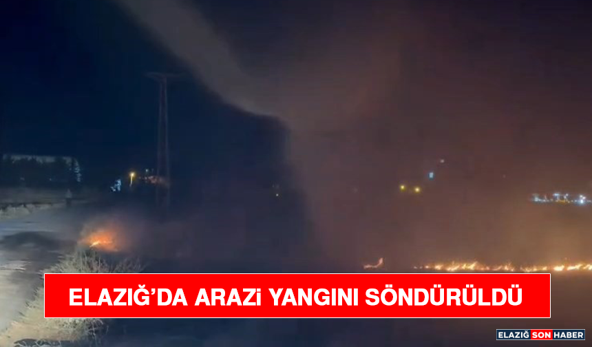 Elazığ’da Arazi Yangını Söndürüldü