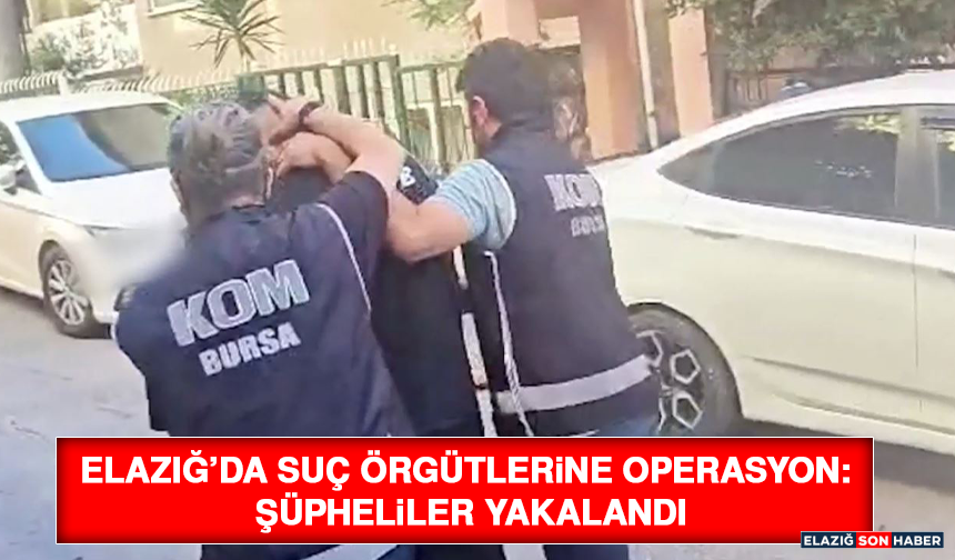 Elazığ’da Suç Örgütlerine Operasyon: Şüpheliler Yakalandı