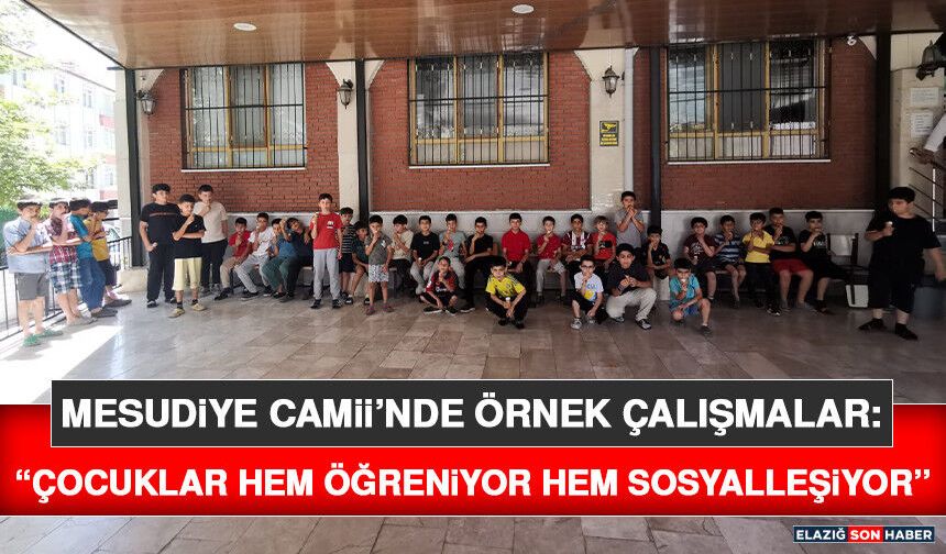 Mesudiye Camii’nde Örnek Çalışmalar: “Çocuklar Hem Öğreniyor Hem Sosyalleşiyor”