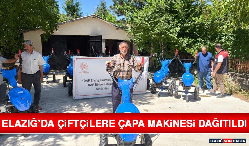 Elazığ’da Çiftçilere Çapa Makinesi Dağıtıldı