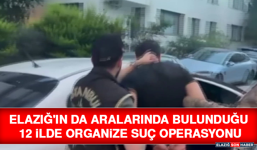 Elazığ'ın da Aralarında Bulunduğu 12 İlde Organize Suç Operasyonu