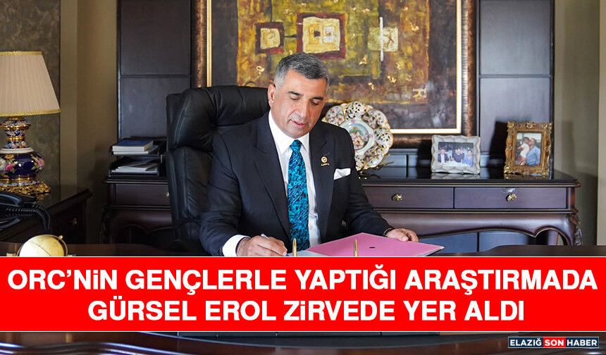 ORC’nin Gençlerle Yaptığı Araştırmada Gürsel Erol Zirvede Yer Aldı
