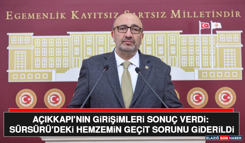 Açıkkapı’nın Girişimleri Sonuç Verdi: Sürsürü’deki Hemzemin Geçit Sorunu Giderildi
