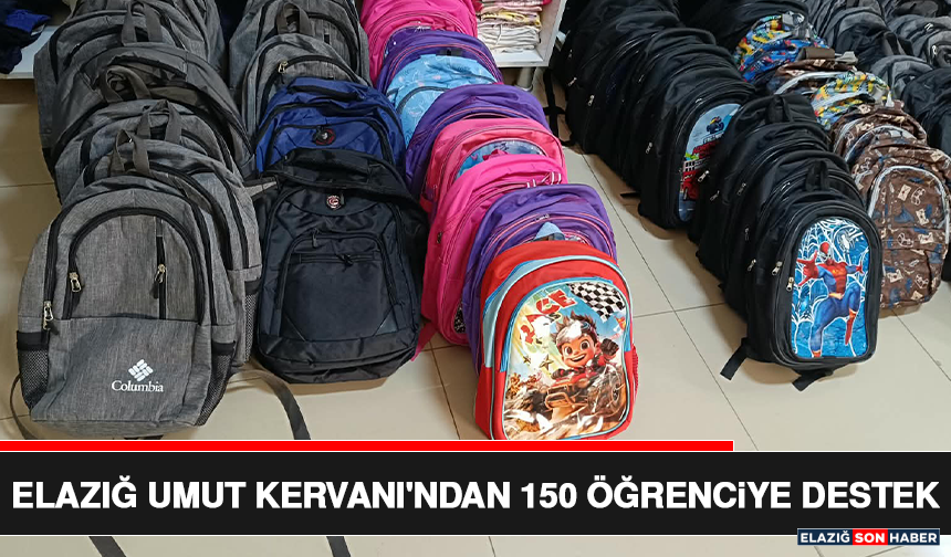 Elazığ Umut Kervanı'ndan 150 Öğrenciye Destek