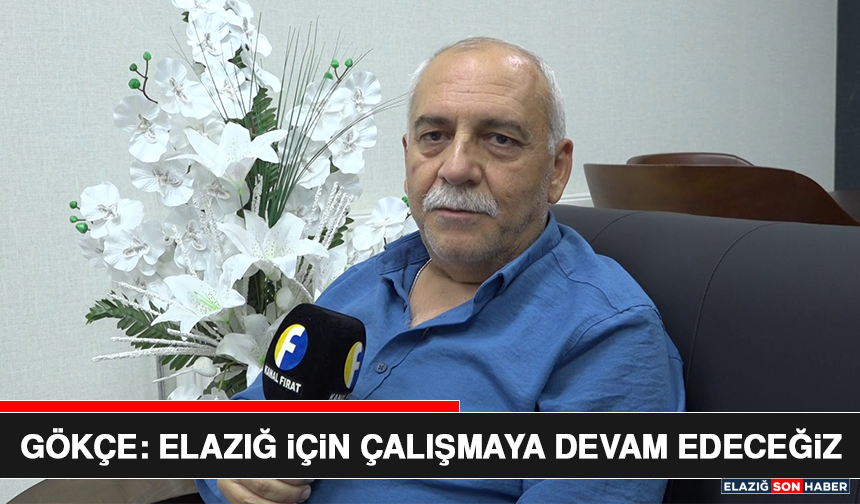 Gökçe: Elazığ İçin Çalışmaya Devam Edeceğiz