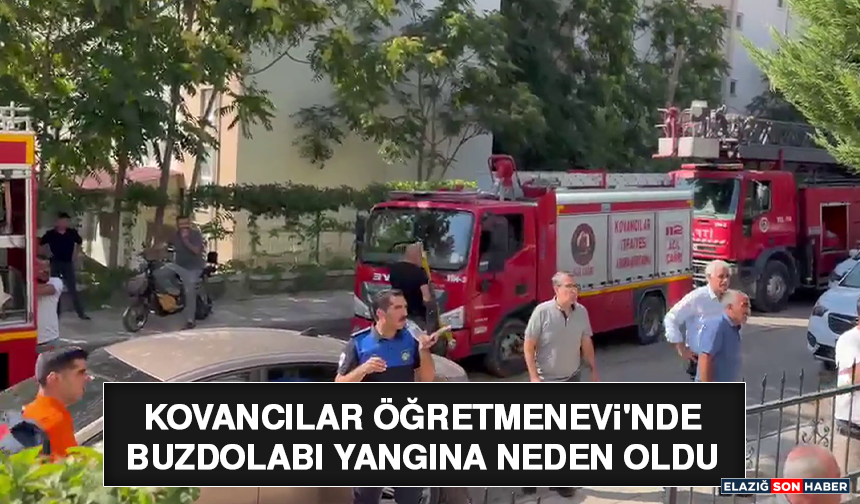Kovancılar Öğretmenevi'nde Buzdolabı Yangına Neden Oldu
