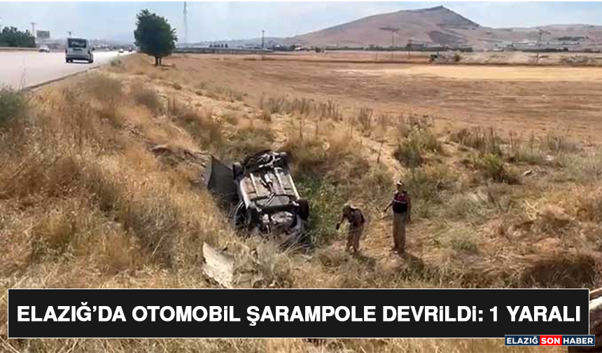 Elazığ’da Otomobil Şarampole Devrildi: 1 Yaralı