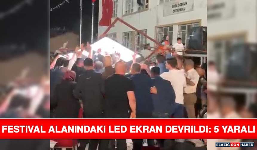 Festival Alanında LED Ekran Devrildi: 5 Yaralı