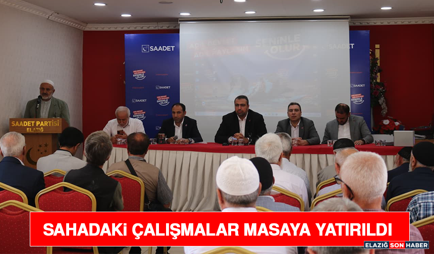 Sahadaki Çalışmalar Masaya Yatırıldı