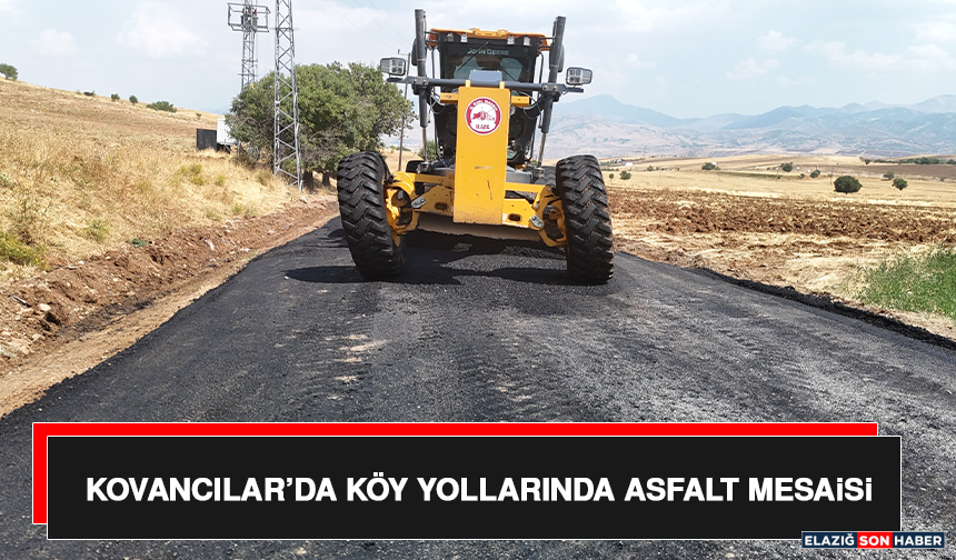Kovancılar’da Köy Yollarında Asfalt Mesaisi