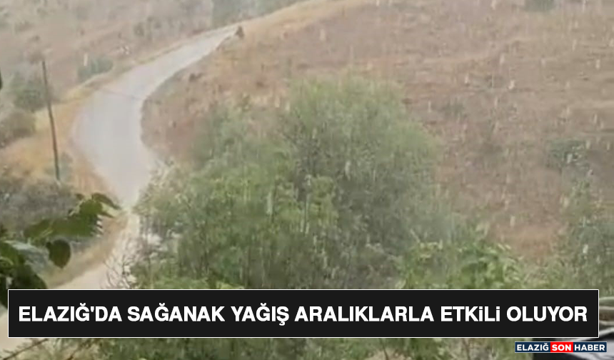 Elazığ'da Sağanak Yağış Aralıklarla Etkili Oluyor