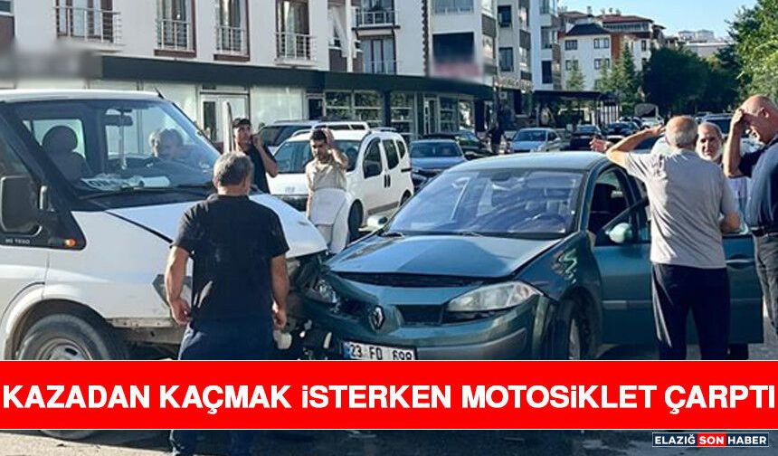 Kazadan Kaçmak İsterken Motosiklet Çarptı