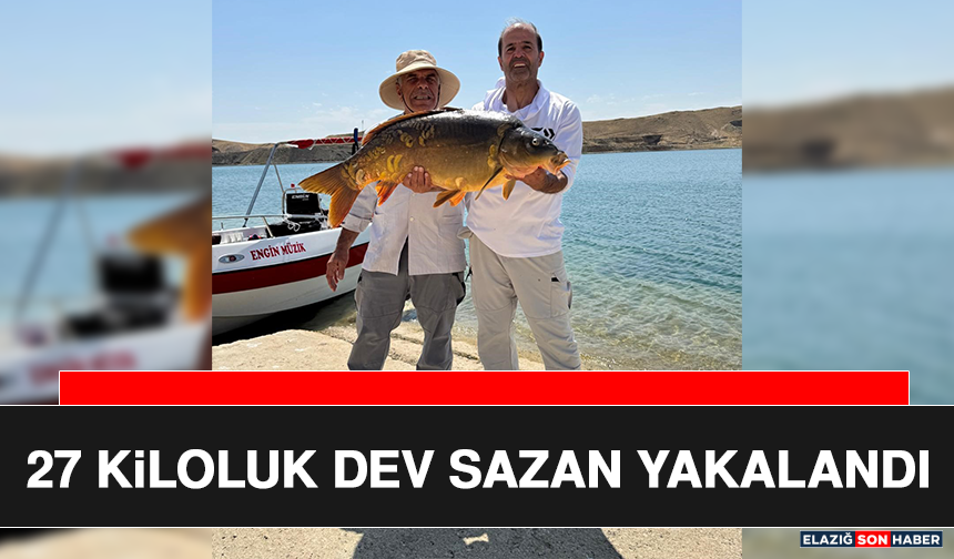 27 Kiloluk Dev Sazan Yakalandı