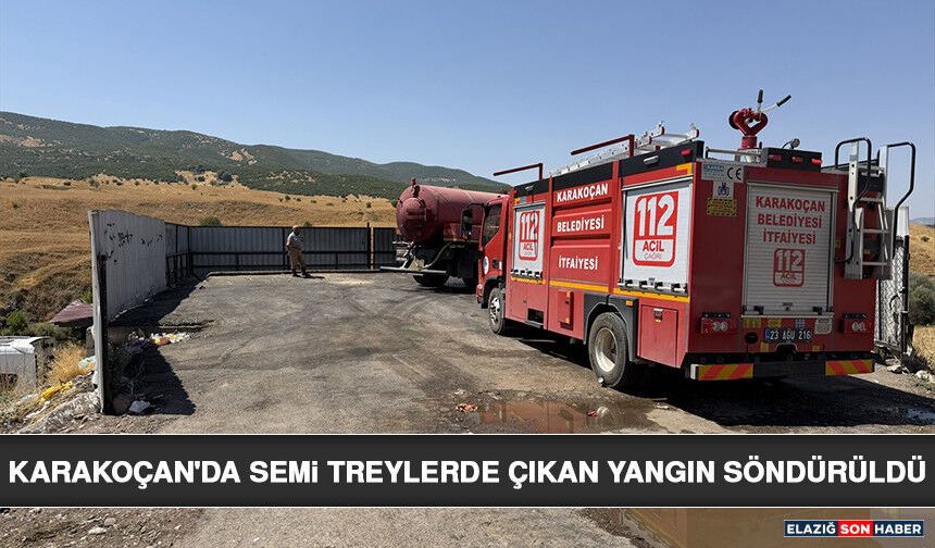 Karakoçan'da Semi Treylerde Çıkan Yangın Söndürüldü