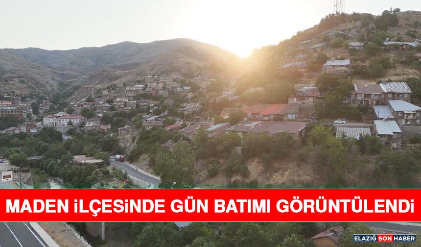 Maden İlçesinde Gün Batımı Görüntülendi
