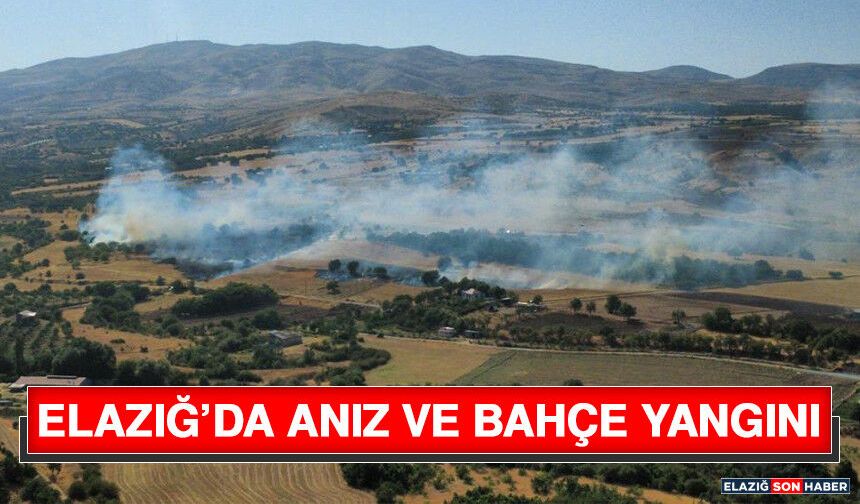 Elazığ’da Anız ve Bahçe Yangını