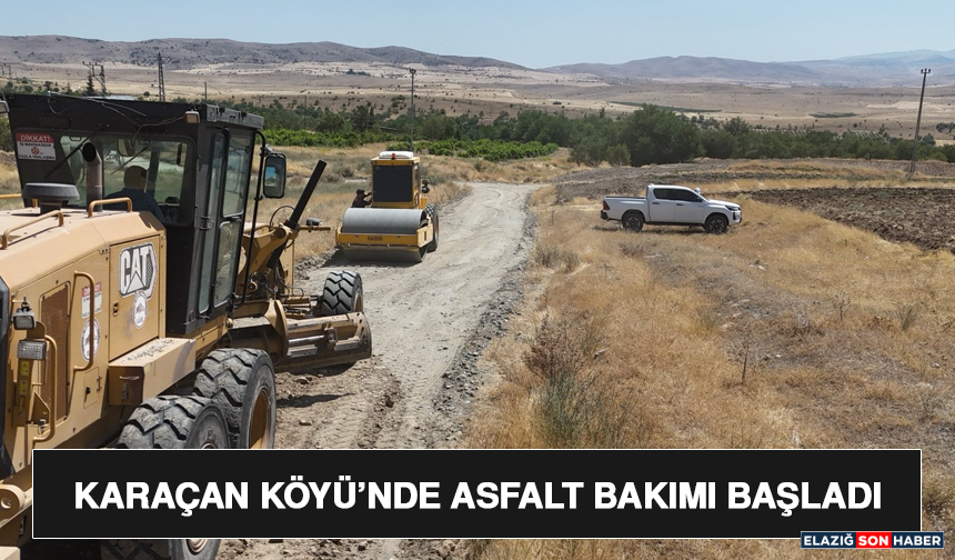 Karaçan Köyü’nde Asfalt Bakımı Başladı