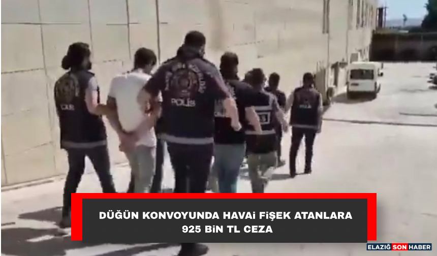 Düğün Konvoyunda Havai Fişek Atanlara 925 Bin TL Ceza