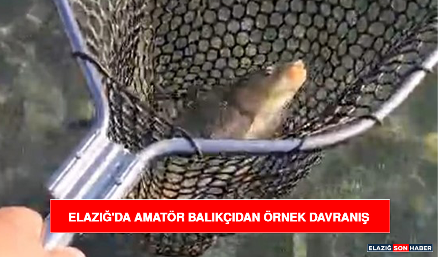 Elazığ'da Amatör Balıkçıdan Örnek Davranış