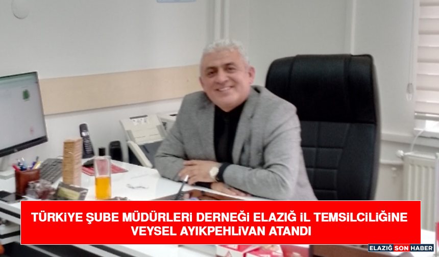 Türkiye Şube Müdürleri Derneği Elazığ İl Temsilciliğine Veysel Ayıkpehlivan Atandı