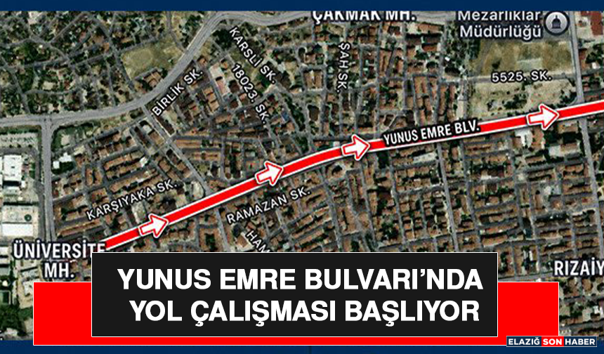 Yunus Emre Bulvarı’nda Yol Çalışması Başlıyor