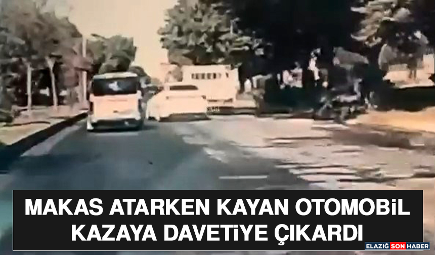Makas Atarken Kayan Otomobil Kazaya Davetiye Çıkardı