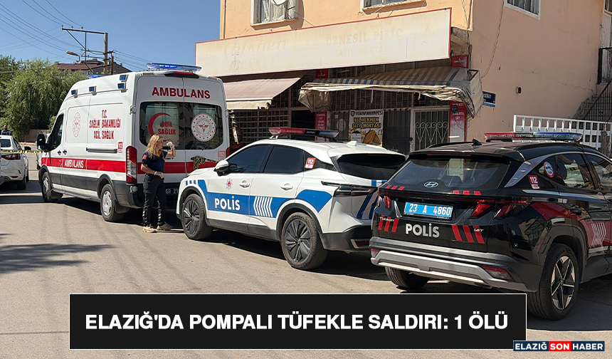 Elazığ'da Pompalı Tüfekle Saldırı: 1 Ölü